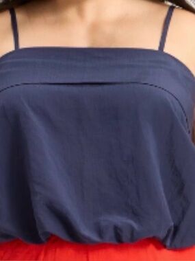 a new day Navy Bubble Tank Top with Adjustable Straps